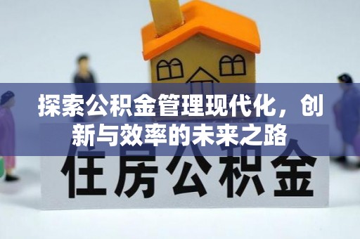 辽宁探索公积金管理现代化，创新与效率的未来之路