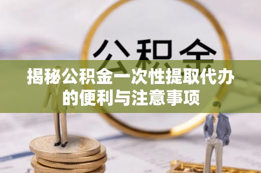 辽宁揭秘公积金一次性提取代办的便利与注意事项